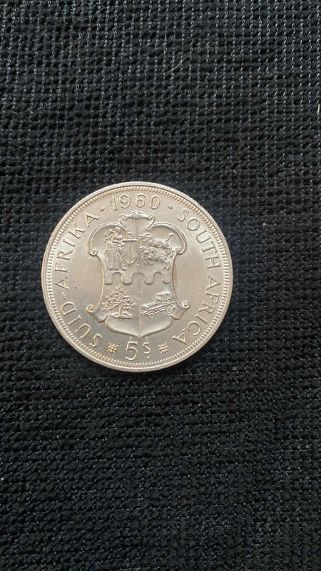 South African 5 Shilling 1960