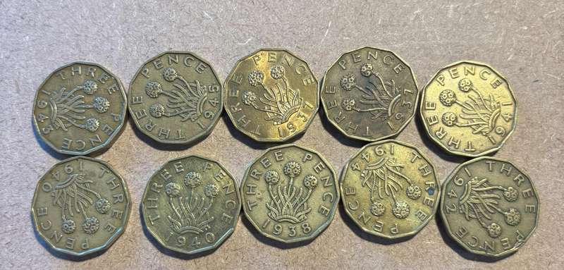 United Kingdom 3 Pence mixed years