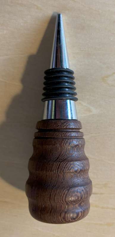 Wine Bottle closure with exotic wood
