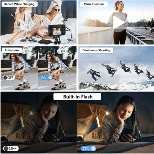 Mirrorless 4K Digital Camera with 25mm - 48MP