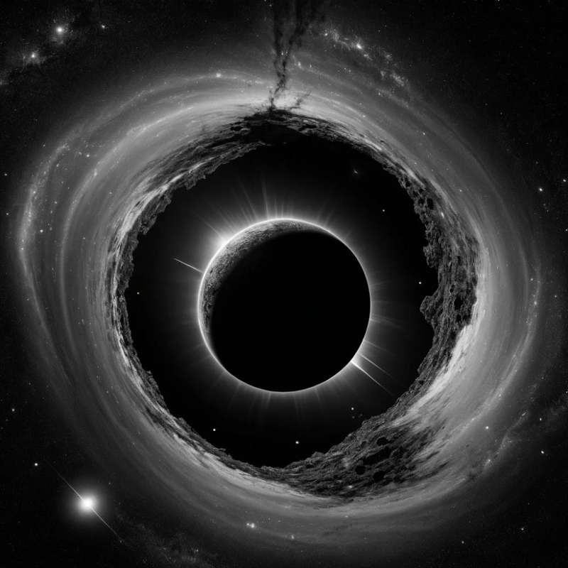 Celestial eclipse in the void-AI Generated
