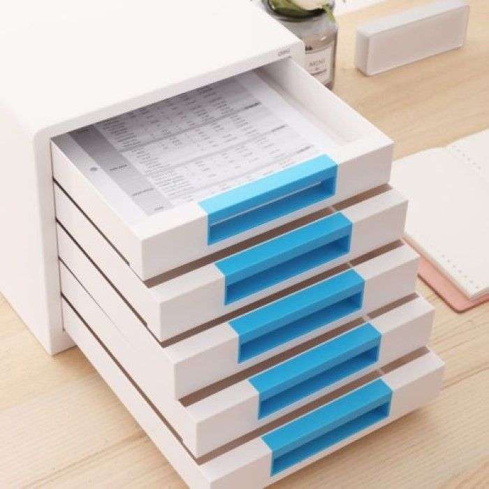 File Cabinet 5 Drawer Green