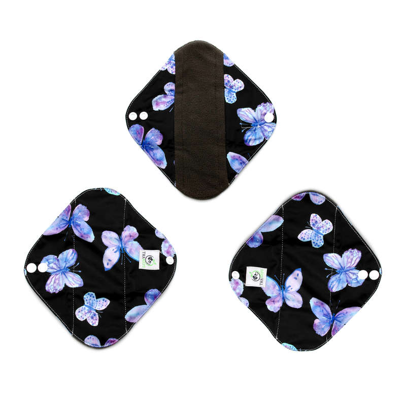 3x Small, Reusable Bamboo Charcoal Menstrual Pad Thanaps