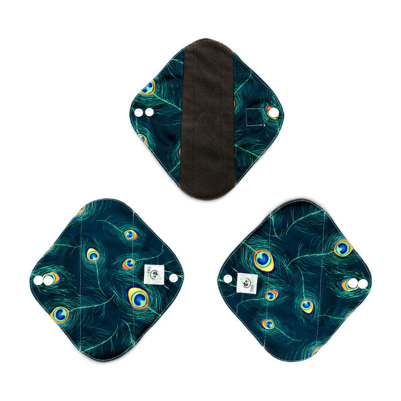 3x Small, Reusable Bamboo Charcoal Menstrual Pad Thanaps