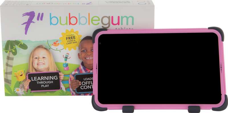 Bubblegum Junior 7 (Sim edition) Childrens Educational Tablet - PINK