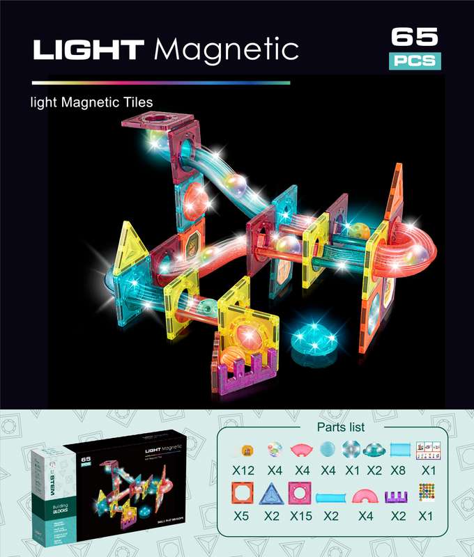 MAGNETIC LIGHT SET - 65 PCS