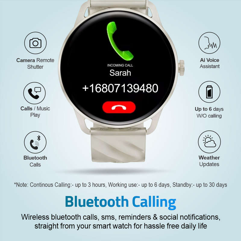 Smart Watch BT Calling, Fitness & Health Tracking