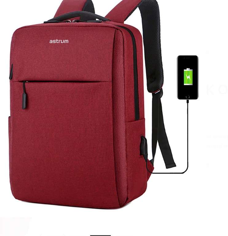 LB200 BACKPACK OXFORD 15 USB RED
