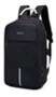 LB210 15 PU + Nylon Laptop Backpack with USB  Black