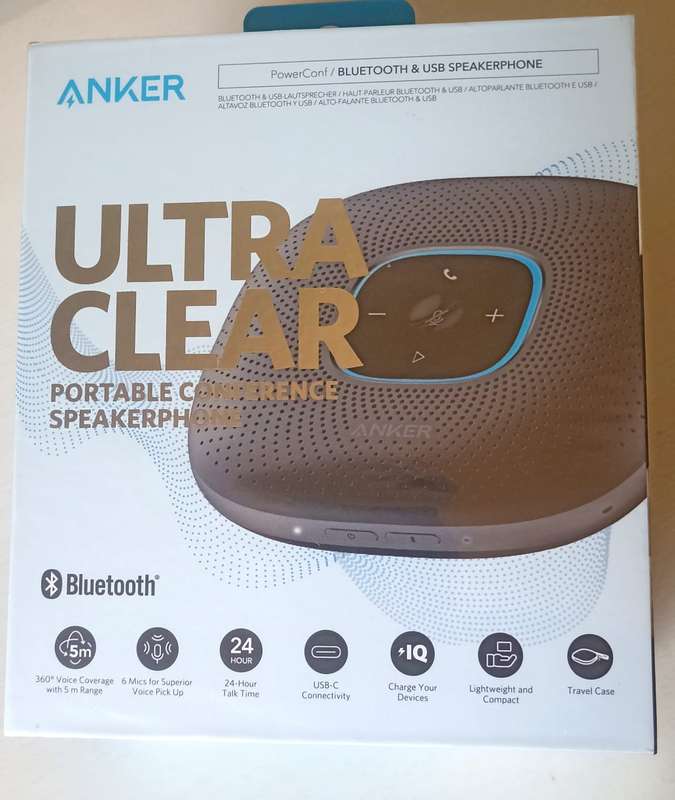 Portable bluetooth & USB conference speakerphone
