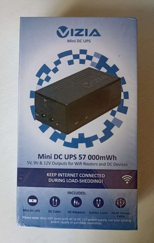 Mini DC UPS ( 5/9/12V ) 57 000mWh For router or switch (Brand new)