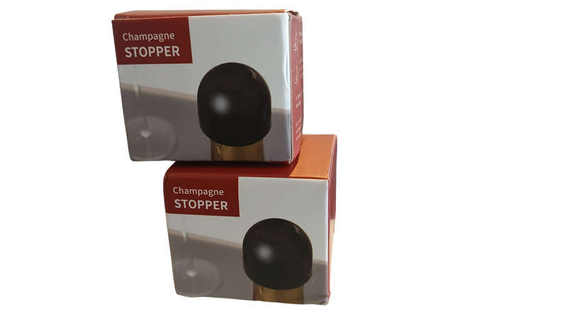 2pc-Champagne/Wine Bottle Caps- Reusable Champagne/Wine Stoppers- Bar Accessories( Set of 2) -Black