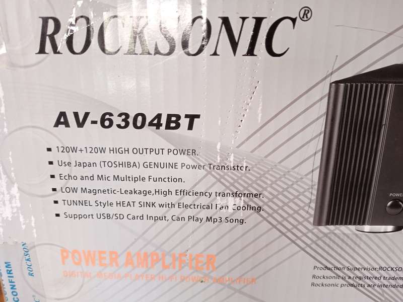 Rocksonic AV 6304BT  Stereo Amplifier
