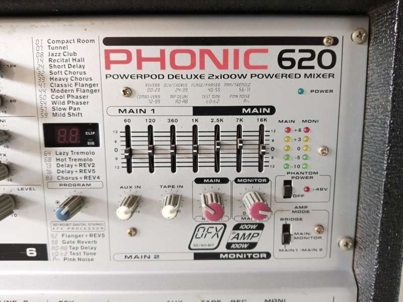 Phonic 620 Mixer Amplifier