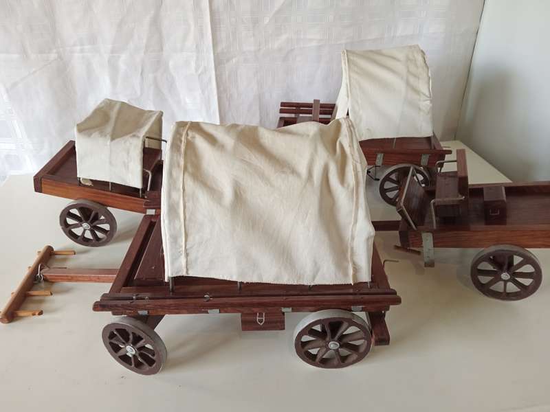 Voortrekker Settlers Wooden 4 Wagons Collection