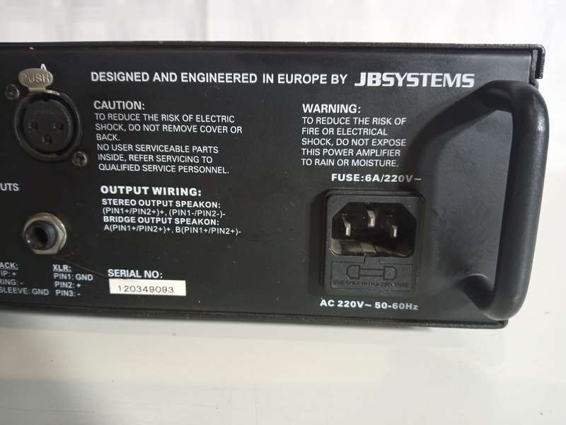 JB Systems VX 700II Power Amplifier