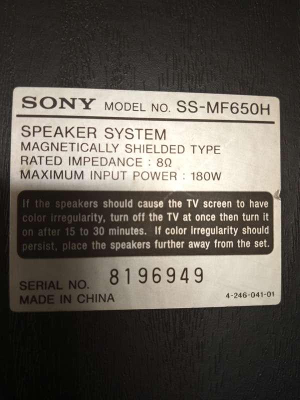 Sony Floorstanding Speakers SS-MF650H