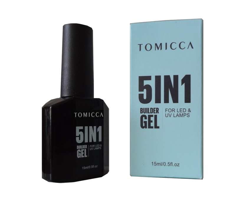 TOMICCA Baby Pink 5-IN-1 Nail Builder Gel - Quick Dry (UV/LED) & Long Lasting