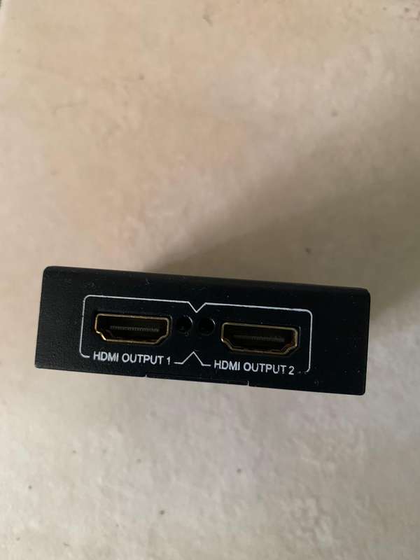 1 to 2 HDMI Splitter Adapter Converter for HDTV, 3D, TV, PC Computer Laptop