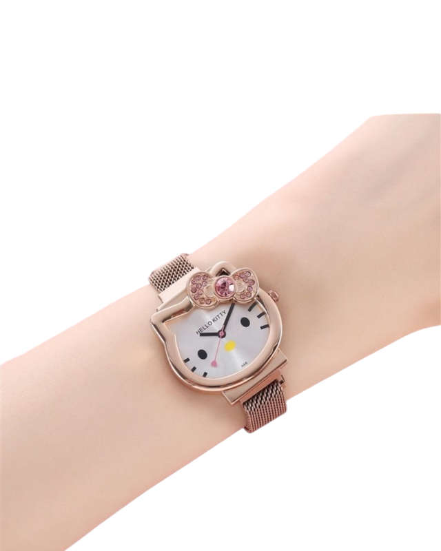 Hello Kitty Watch and Bracelet Set in elegant Rose Gold