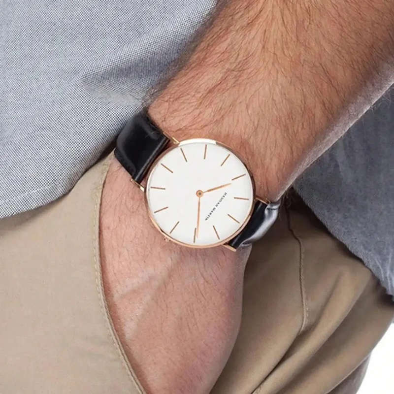 H.M. Classic Elegance - Luxury Minimalist Watch - Black