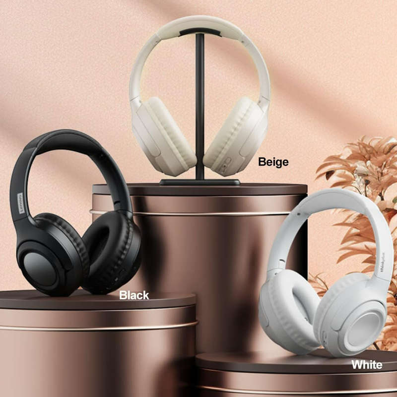 LENOVO - TH54 - Wireless Over-Ear Headphones With Immersive Sound Effect - White
