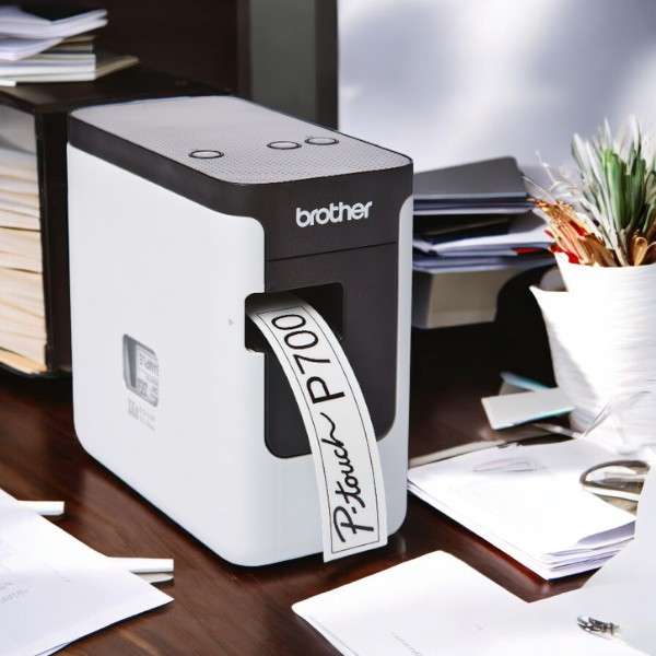 Brother P-Touch - PT700 - Compact High Quality Label Printer With Black On White Cartridge - Black