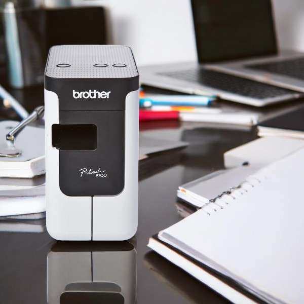 Brother P-Touch - PT700 - Compact High Quality Label Printer With Black On White Cartridge - Black