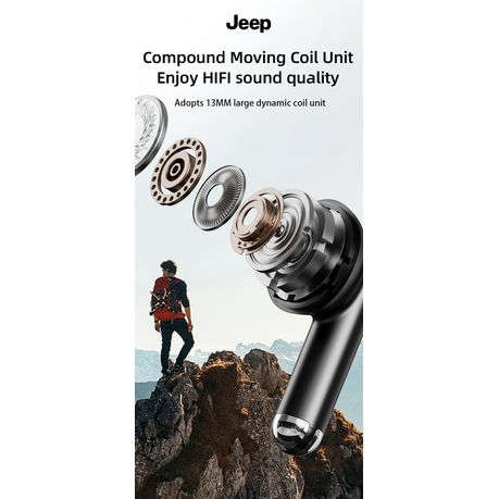 JEEP - EW001 - Sweatproof Wireless Earbuds with Sensitive Touch - Green