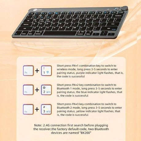 LENOVO - BK200 - LECOO Wireless Mini Keyboard - Black
