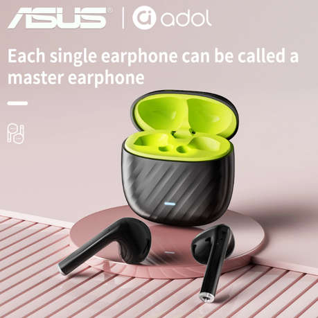 Asus - AS - 172 - Noise Cancelling Wireless Earbuds With Microphone - Black