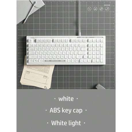 HP - Wired Low Noise Keyboard With Backlit Keys - White