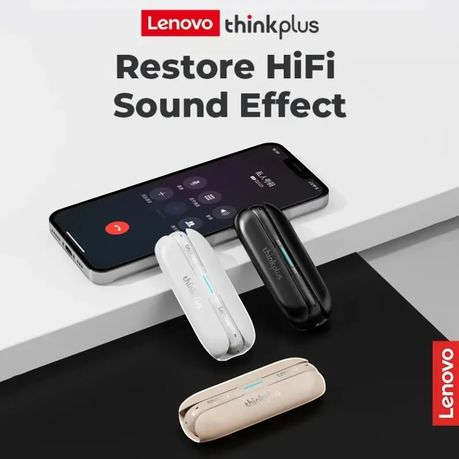 LENOVO Thinkplus - Sweatproof Wireless Earbuds With Dynamic Sound - Black