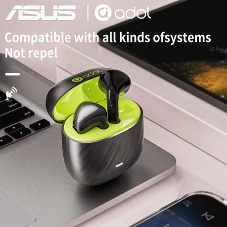 Asus - AS - 172 - Noise Cancelling Wireless Earbuds With Microphone - Black