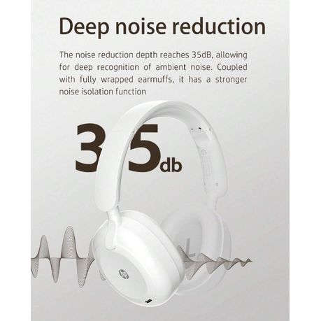 HP - H231A - Noise Cancellation Headphones With Touch Control - White