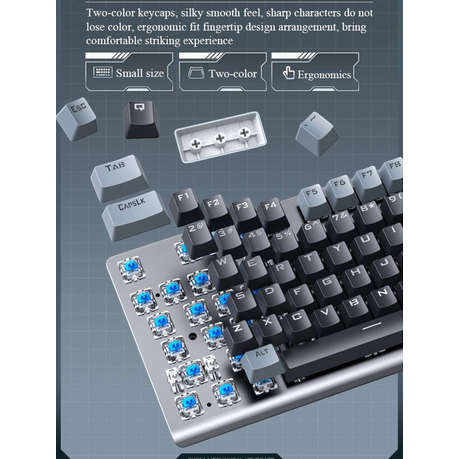LENOVO Lecoo - GK304 - Wired RGB Backlit Gaming 87 Key Keyboard - Grey