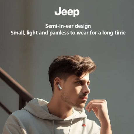 JEEP - EW002 - IPX5 Rated Bluetooth Earbuds With Hi-Fi Sound - Grey