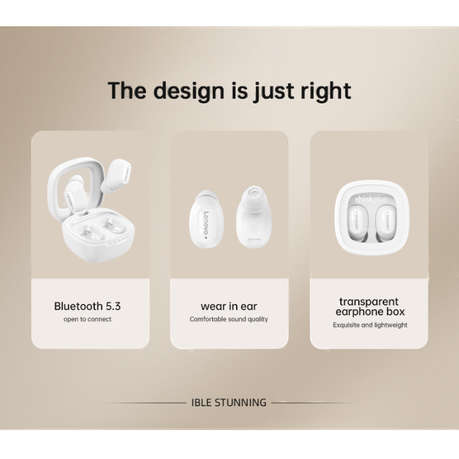 Lenovo - XT62 - Transparent Design Noise Cancelling Earphones - White