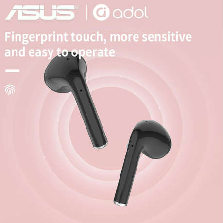 Asus - AS - 172 - Noise Cancelling Wireless Earbuds With Microphone - Black