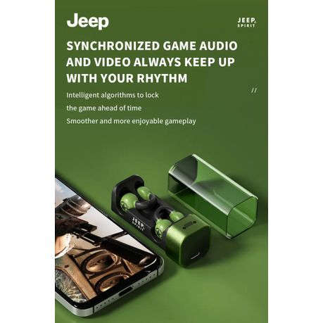 JEEP - EC002 - Wireless Ear Hook Earbuds With 270 Rotation - Black