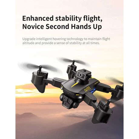 KY605s - HD Trio Camera Drone With One Click Aerial Stunts - Black/Yellow