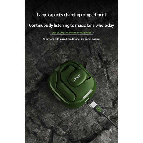 JEEP - EC009 - Hybrid Technology Earbuds with HiFi Stereo Sound - Green