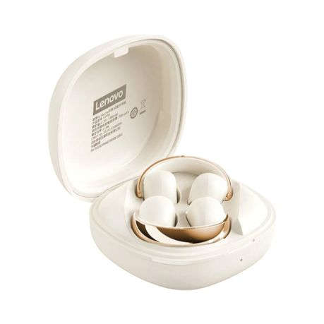 LENOVO - LP38 - Sweatproof Noise-Cancelling Earbuds With Deep Bass - White