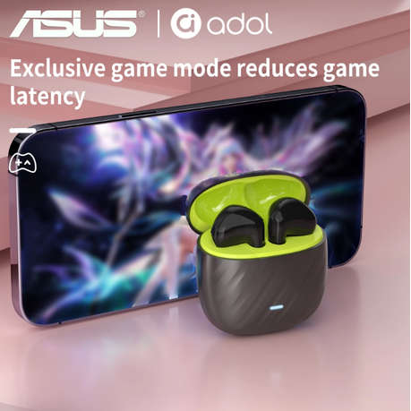 Asus - AS - 172 - Noise Cancelling Wireless Earbuds With Microphone - Black