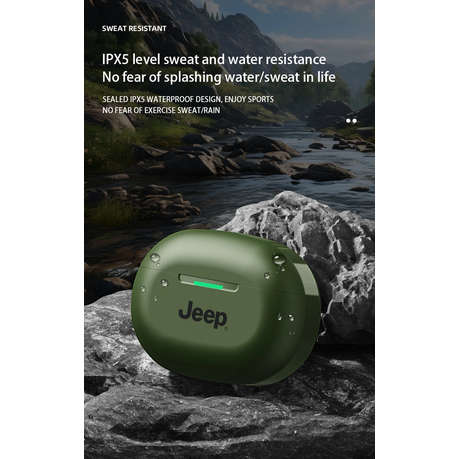 JEEP - EW011 - IPX5 Waterproof Earbuds with Noise Cancellation - Beige