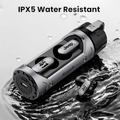 JEEP - EW002 - IPX5 Rated Bluetooth Earbuds With Hi-Fi Sound - Grey