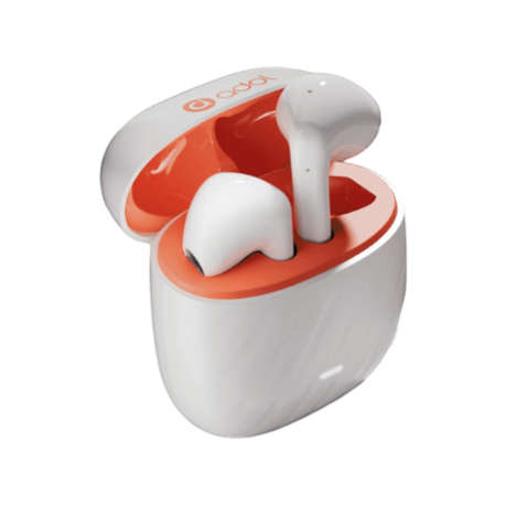 Asus - AS - 172 - Noise Cancelling Wireless Earbuds With Mic - White Orange