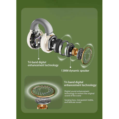 JEEP SPIRIT - EC002 - Hybrid Technology Earbuds with Touch Control - Green