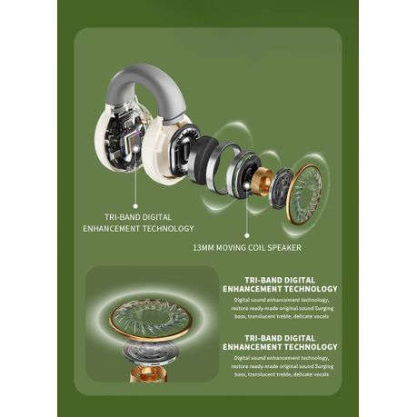 JEEP - EC002 - Wireless Ear Hook Earbuds With 270 Rotation - Black