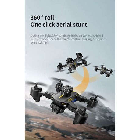 KY605s - HD Trio Camera Drone With One Click Aerial Stunts - Black/Yellow
